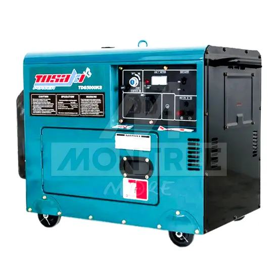 TOSAKI เครื่องปั่นไฟ ดีเซล 5 KW TDG 5000KS กุญแจสตาร์ท (เสียงเงียบ)