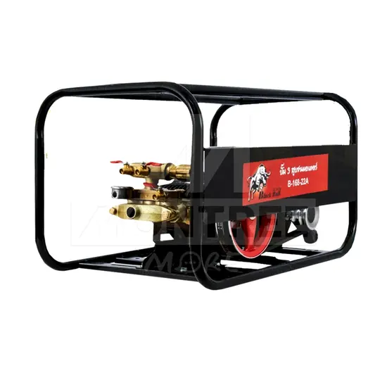 กระทิงดำ เครื่องพ่นยา 3 สูบ ออโต้ รุ่น B-22A พร้อมมอเตอร์ 3HP 2สาย (รอบเร็ว) 3/4"/22mm