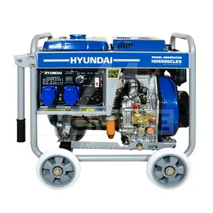 HYUNDAI เครื่องปั่นไฟ ดีเซล 5.5 KW #HD6500 CLES 13 HP แบบเปิด