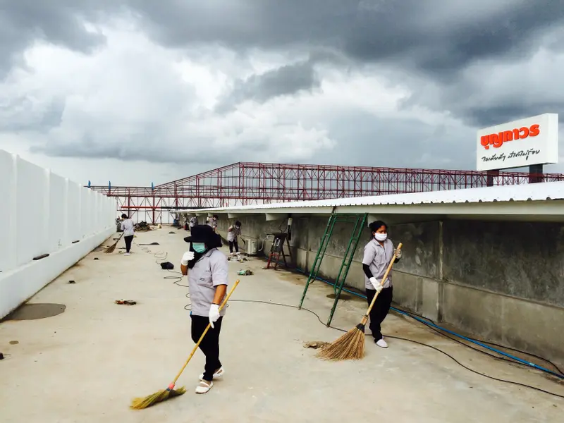 งานทำความสะอาดในช่วงที่มีงานก่อสร้าง