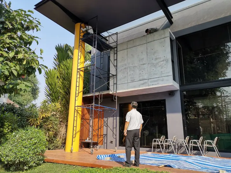 ติดหนามกันนกตามคาน