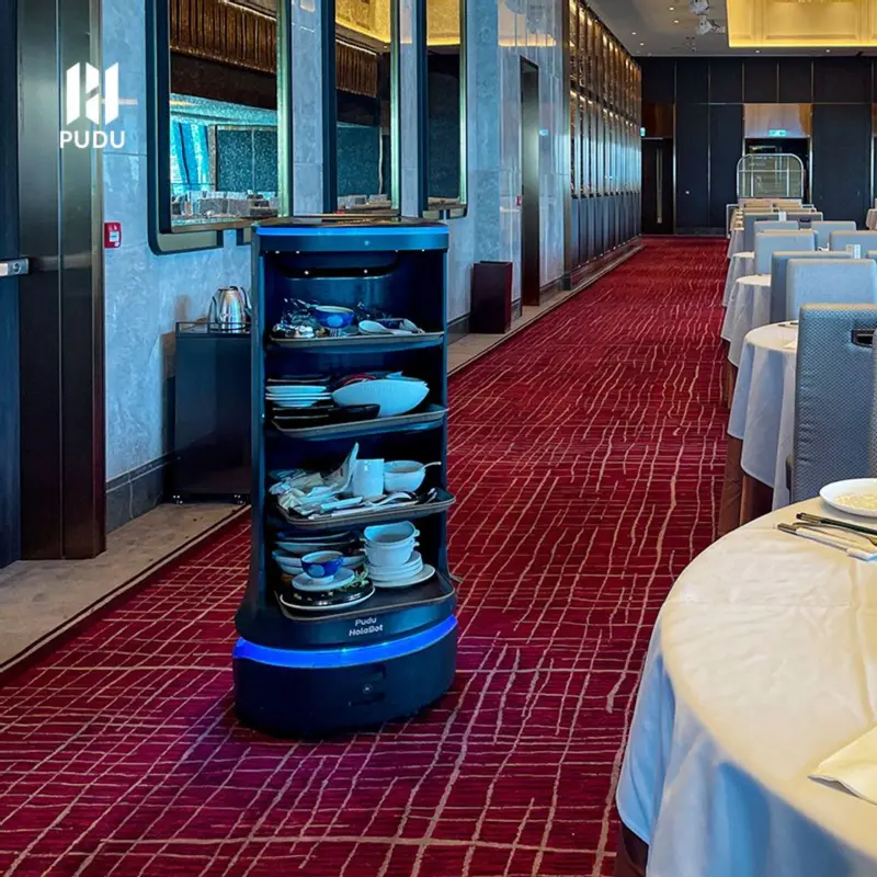 หุ่นยนต์เก็บภาชนะในร้านอาหาร 