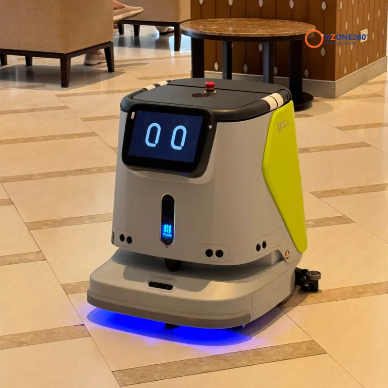 หุ่นยนต์ทำความสะอาดในโรงพยาบาล 