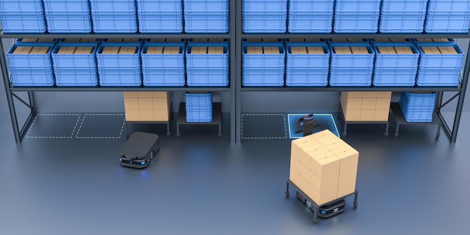 หุ่นยนต์ส่งของใน Warehouse PUDU T600