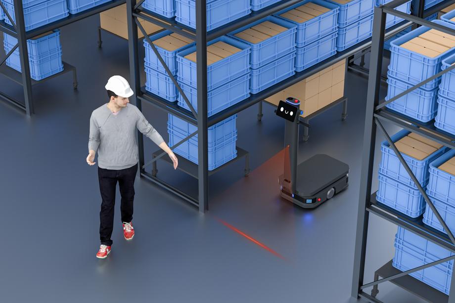 หุ่นยนต์ส่งของใน Warehouse PUDU T600