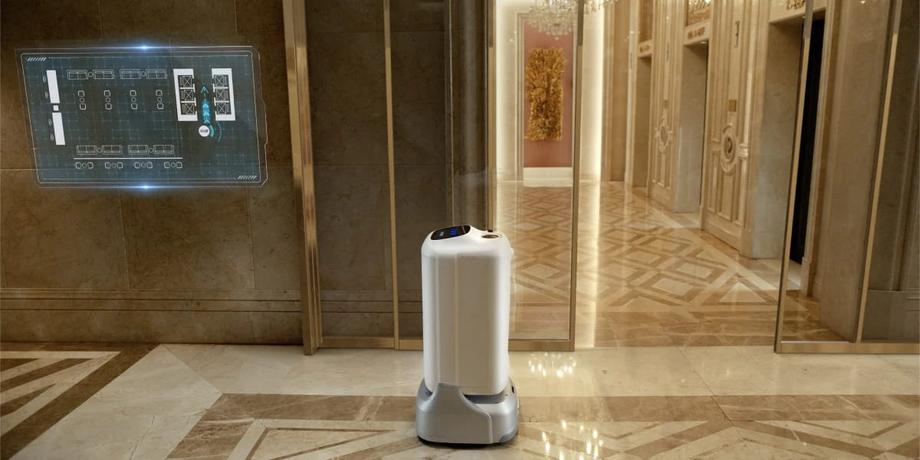 หุ่นยนต์ส่งของในอาคารอัตโนมัติ by ozone360robotics