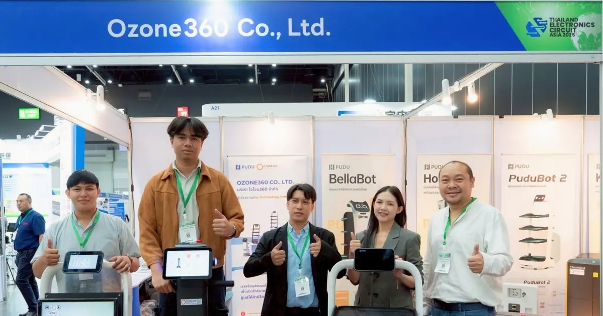 บรรยากาศ Ozone360Robotics ออกบูธในงาน THECA 2025