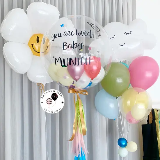 ชุดลูกโป่งต้อนรับลูกน้อย ยินดีต้อนรับเบบี๋น้อยสุดน่ารัก ด้วย ลูกโป่ง Welcome Baby Size A 