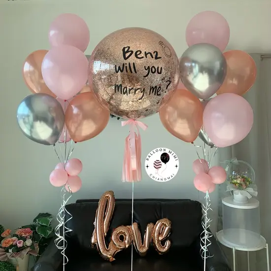 ลูกโป่งงานแต่ง Will you marry me? ขอแต่งงานสุดปัง ว่าที่เจ้าสาวเห็นจะต้องตอบ YES แน่นอน