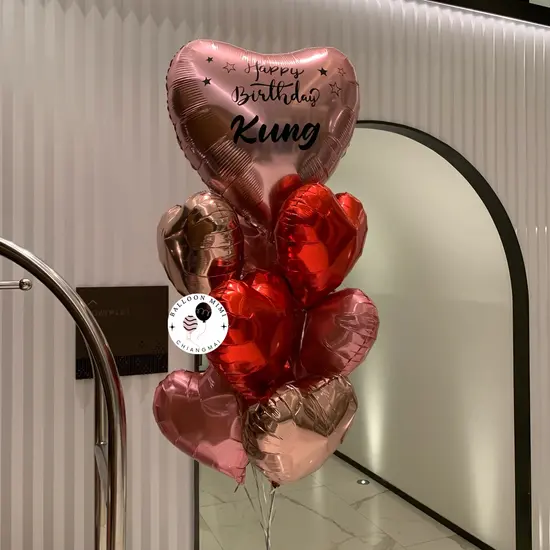 ของขวัญวาเลนไทน์ ช่อลูกโป่งหัวใจทั้งช่อ คละสีได้ รับรองแฟนรัก แฟนหลง แน่นอนค่า