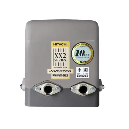 ปั๊มอัตโนมัติถังเหลี่ยม  inverter HITACHI WM-PV750XX2 ขนาด 750 วัตต์ ปั๊มอัตโนมัติถังเหลี่ยม  inverter HITACHI WM-PV750XX2 ขนาด 750 วัตต์