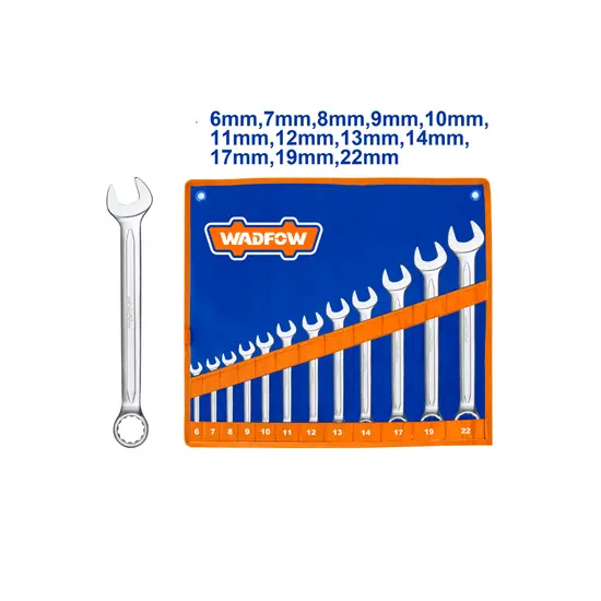 ชุดประแจแหวนข้างปากตาย 12 ชิ้น WADFOW CR-V WSP1M12