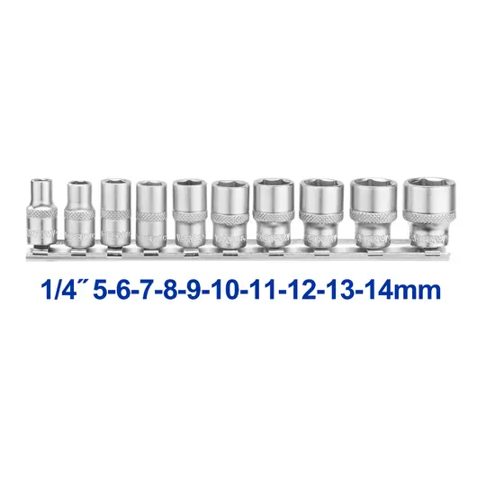 ชุดลูกบล็อก 10 ชิ้น 1/4″  WADFOW CR-V WST4410