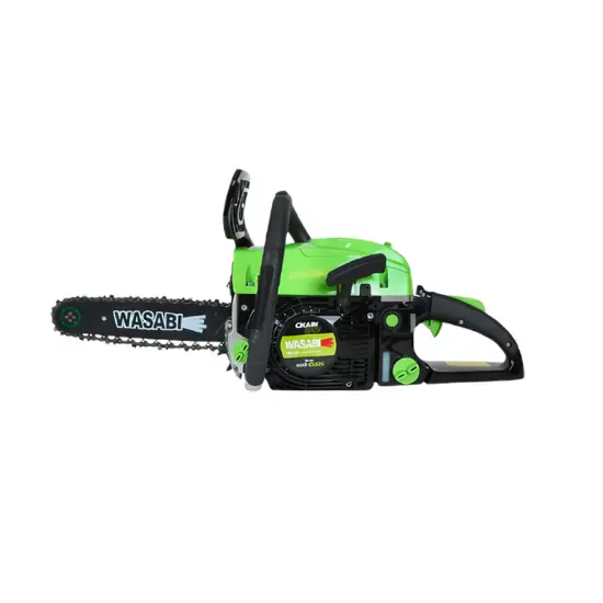 เลื่อย โซ่ เครื่องยนต์ 2จังหวะ 0.9HP WASABI WAB-CS52G (พร้อมแว่นนิรภัย)