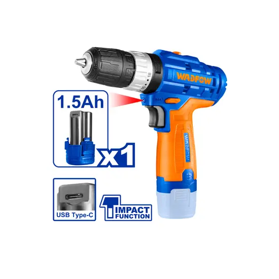 สว่านกระแทกไร้สาย WADFOW 12V WCDS540