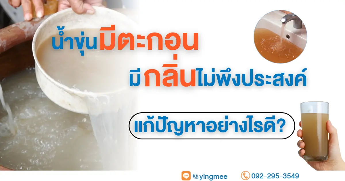 น้ำขุ่นมีตะกอน มีกลิ่นไม่พึงประสงค์ แก้ปัญหาอย่างไรดี? น้ำขุ่นมีตะกอน มีกลิ่นไม่พึงประสงค์ แก้ปัญหาอย่างไรดี?