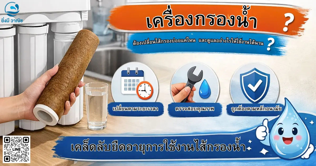 เครื่องกรองน้ำต้องเปลี่ยนไส้กรองบ่อยแค่ไหน และดูแลอย่างไรให้ใช้งานได้นาน