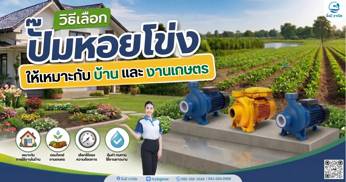 วิธีเลือกปั๊มหอยโข่งให้เหมาะกับบ้านและงานเกษตร ปั๊มมหอยโข่ง เลือกยังไงให้คุ้มค่า