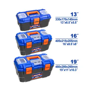 ชุดกล่องเครื่องมือพลาสติก 3 ชิ้น (13″+16″+19″) WADFOW WTB2103