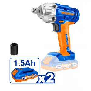 บล็อกกระแทกไร้สาย 1/2" 20V WADFOW WCD15121 (แบตเตอรี่1.5Ah1ก้อน+เครื่องชาร์จ)