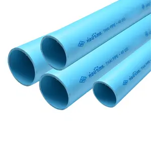 ท่อPVC 1/2" สีฟ้า 8.5 ท่อน้ำไทย ปลายเรียบ ม.อ.ก.
