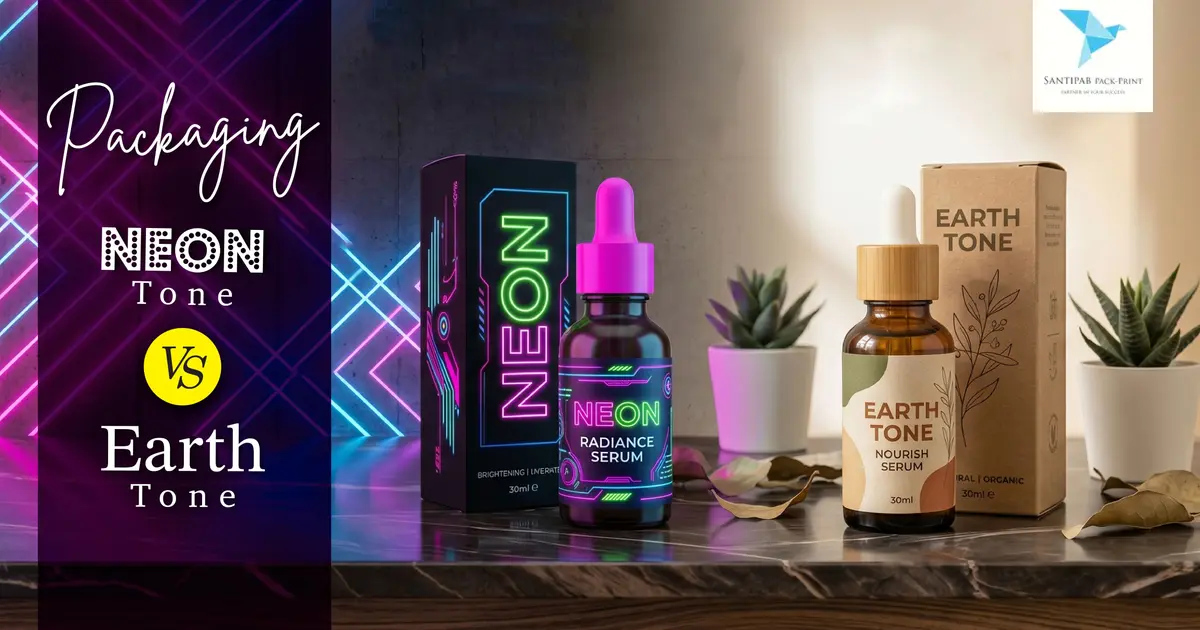 Packaging สี Neon vs Earth Tone